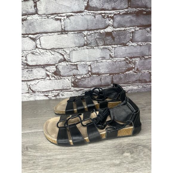 Loeffler Randall Black Leather Pascal Gladiator Strappy Sandals Women Sz 38EU/7M - Picture 2 of 16